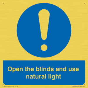 Open the blinds and use natural light